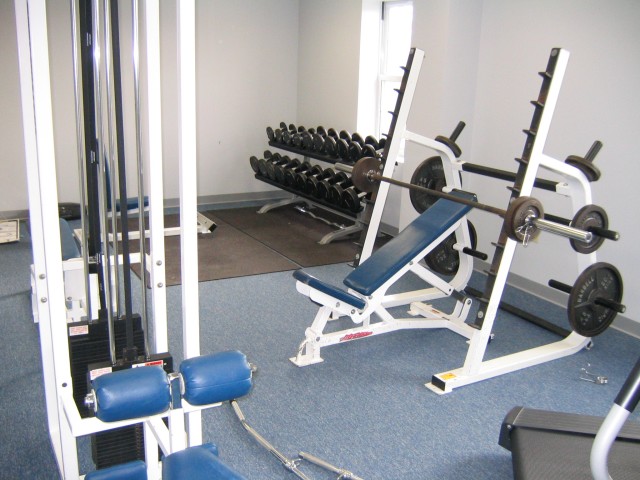 The weight room at new Station 2